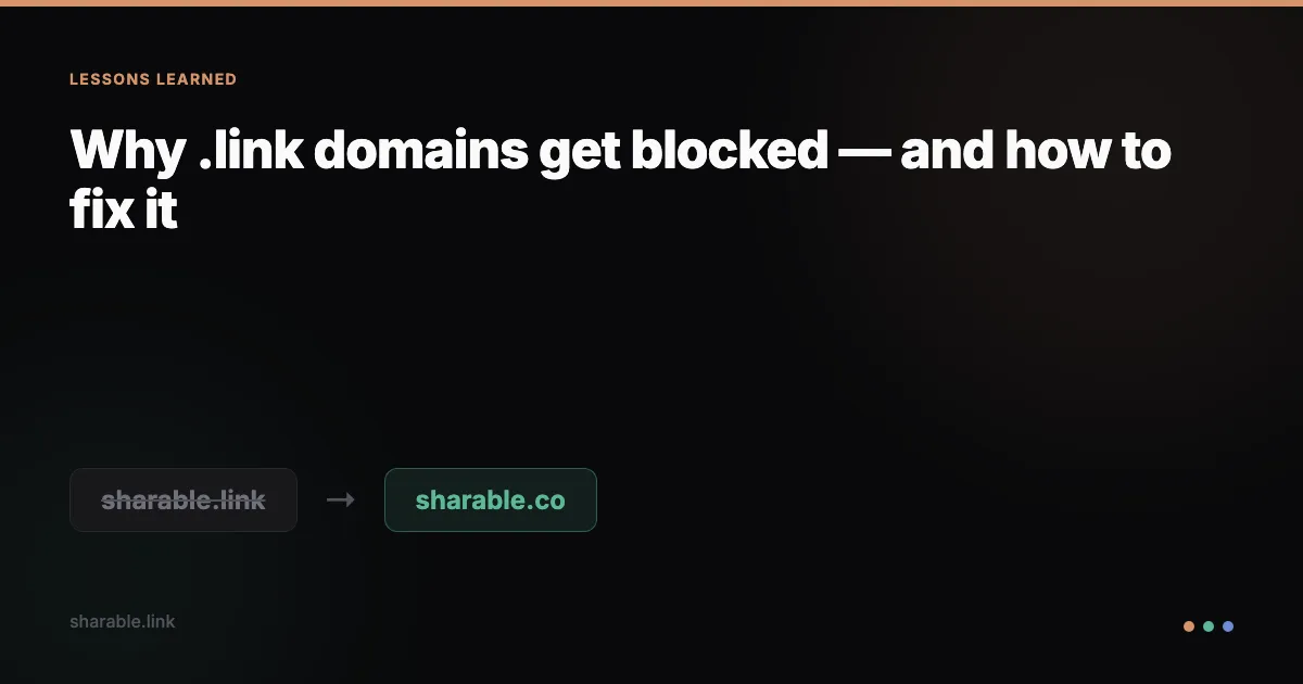 sharable.link → sharable.co